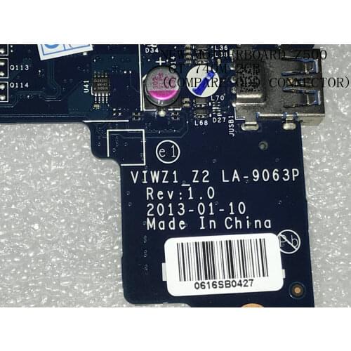 FAST SHIPPING. BRAND NEW Z500 MAINBOARD FOR LENOVO Z500 NOTEBOOK MOTHERBOARD, gt 740m 2gb, VIWZ1_Z2 LA-9063P REV : 1.0