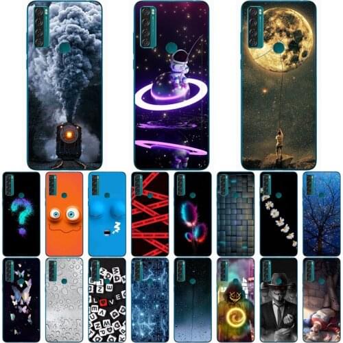 For TCL 20 SE Case Fashion Silicone Soft TPU Cute Back Cases for TCL 20S Phone Cover Funda Coque