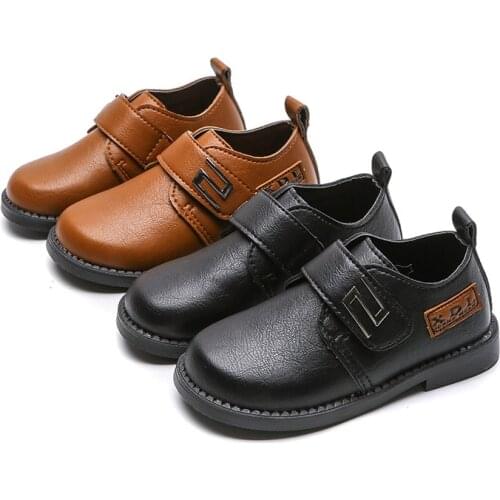 Children Microfiber Leather Shoes Spring Autumn Boys Students Shoes British Style Fashion Low-top Kids Shoes Size 26 To Size 37