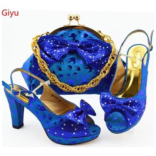 Doershow new Shoes and Bag To Match Italian Women Shoe and Bag To Match for party African Shoes and Bags Matching Set !KO1-12