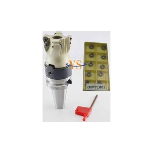 BT40-FMB22-45 & EMR 5R 50-22-4T 4Flute Face Milling Cutter &10pc RPMT1003 CNC milling