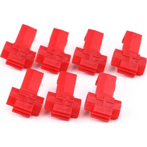 50 Pcs PVC Wire Crimp Terminals Connector Quick Splice Wiring Cable Clamp Red Connection Car Wholesale Maintenance Tools