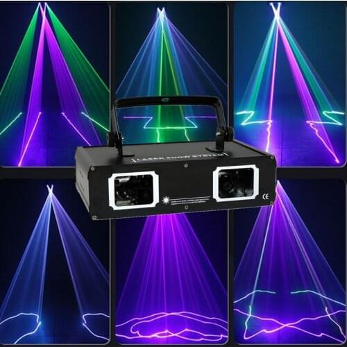 Laser projection lamp double hole stage effect DMX512 disco party KTV nightclub and dance floor lighting
