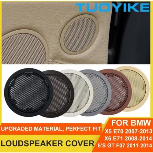 LHD RHD Interior Door Horn Loudspeaker Audio Sound Cover Cap Replacement For BMW X5 X6 E70 E71 2007-2013 5-series GT F07 2011-17