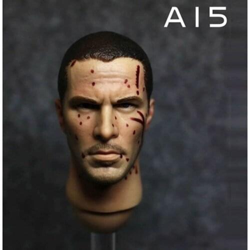1/6 Scale Head Sculpt Male Soldier Head Carving Model For 12in Action Figure Toys Man Body Accessory DIY