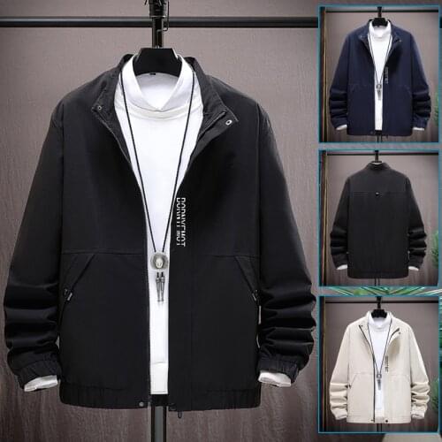 Men Zipper Outwear Fashion Slim Bomber Military Coats Jackets Mens Windbreaker Hooded Casual Spring Autumn Stand Collar Jacket