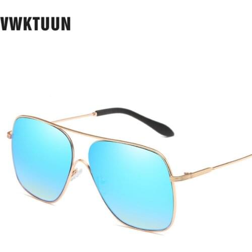 VWKTUUN Sunglasses Men Twin-beams Oversized Sun glasses For Male Square Oculos UV400 Shades Outdoor Sport Glasses Mens Eyewear