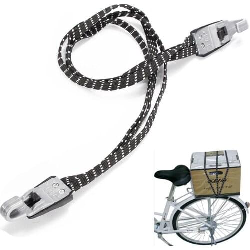 NEW Top Quality 69cm Bicycle Bike Cycling MTB Luggage Stacking Rope Banding Bungee Elastic Cord Strap Tie Fixed Band Hook Black