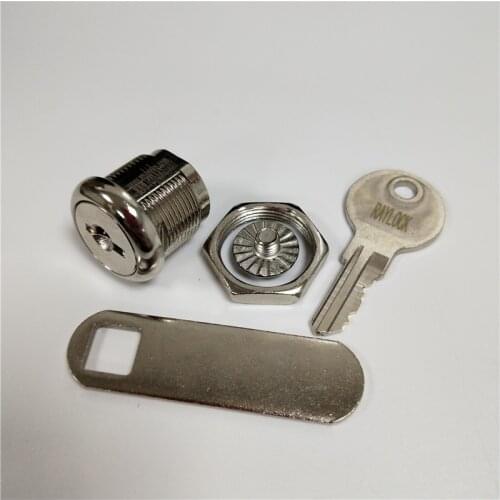 Raylock 0.98 inch flat key mailbox lock UK standard quality cam lock single bitted brass key cabinet lock