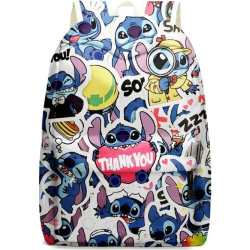 Disney Girls Boys Schoolbag Students Stitch Laptop Backpack Kids School Bags For Teenage Girls Women Backpacks Mochila Escolar