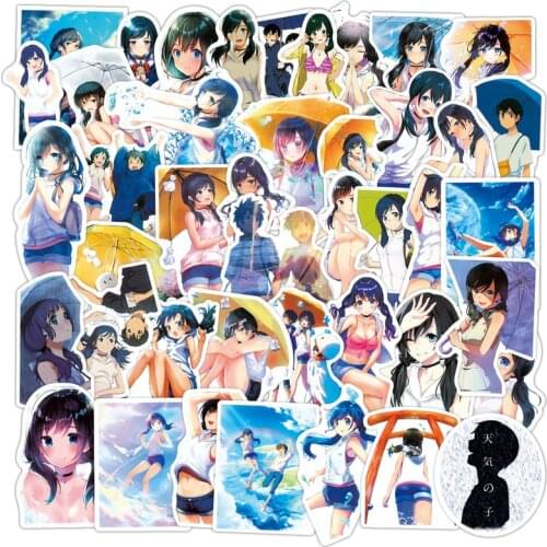 10/50Pcs/Pack Anime Weathering With You Series Sticker Children Toys Gift For Notebook Laptop Mobile Phone Decoration Stickers