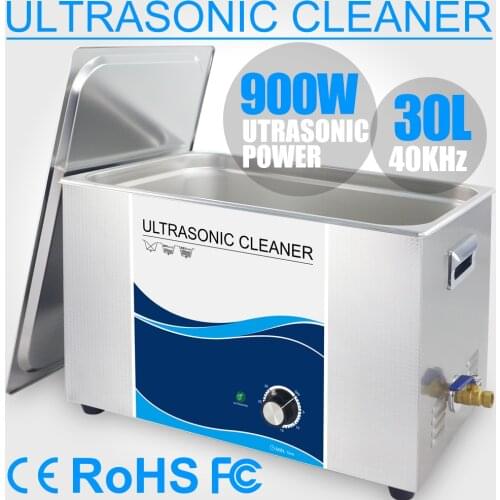 30L Ultrasonic Cleaner Stainless Steel Cleaner Bath 40khz Timer Power 110V 220V Engine Car Injector Lab Tools Medical PCB Board