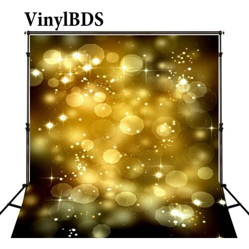 VinylBDS Christmas Fantasy Photography Backdrop Yellow Shining Spot Backdrop Children Christmas Bokeh Backdrop for Photo Studio