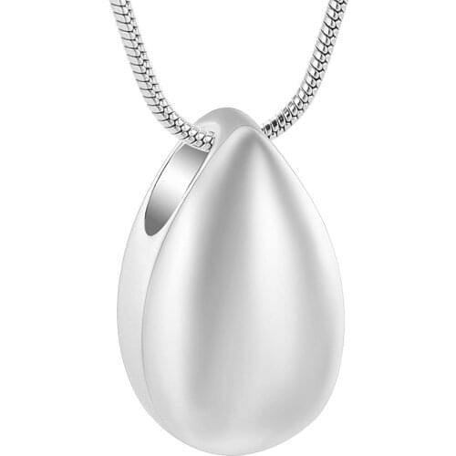 Cremation Jewelry Stainless Steel Urn Pendant Necklace Teardrop Memory Keepsake Jewelry for Human/Pet/Dogs/Cats Ashes
