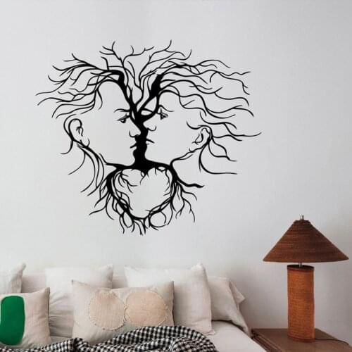 Women Faces Wall Sticker Removable Vinyl Window Decal Tree Nature Art Sexy Girl Decoration for Home Room Bedroom Beauty A13-002