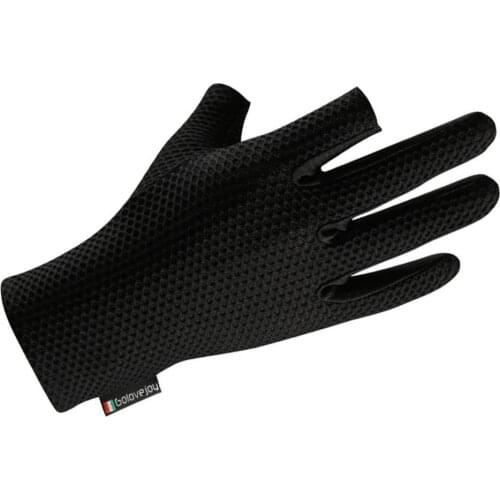 1 Pair Two Fingers Ice Silk Fishing Sunscreen Gloves Summer Men And Women Riding Fishing High Elastic Breathable Non-Slip Gloves