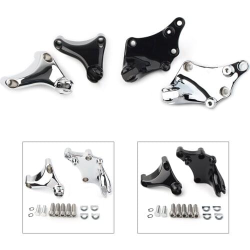1Pair Motorcycle Passenger Footrest Rear Foot Peg Support Mount For Harley Sportster XL1200C Custom 2014-2021 Aluminum Alloy