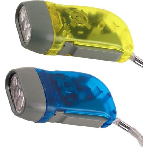 3 LED Dynamo Wind Up Flashlight Hand-pressing Crank NR No Battery Torch Hot drop shipping