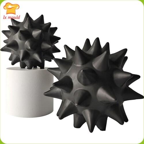 3D Sea Urchin Ball Geometric Shape Silicone Molds DIY Simple Candle Soap Resin Silicone Mould