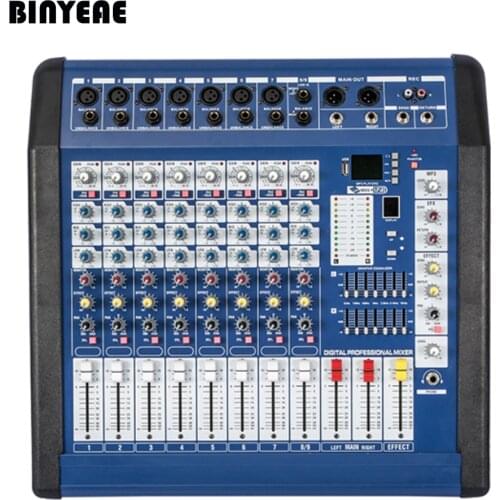 9 Channel Karaoke DJ Mixer Sound Musical 700W Powered Audio Mixer Console MPQ900 PC TV Amplifie System Profesional
