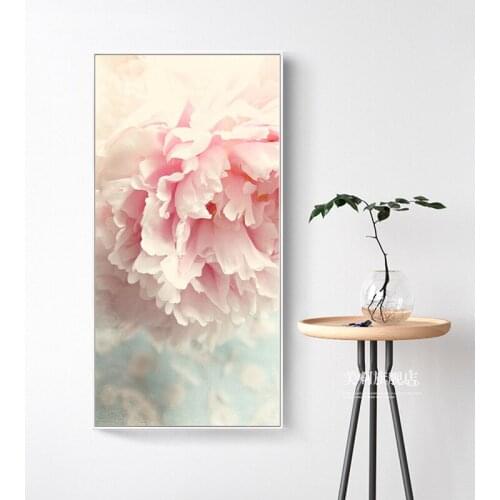 New 5D Diamond Painting Full Drill Living Room Diamond Embroidery Vertical Peony Modern Fresh Simple Point Paste Drill Diy