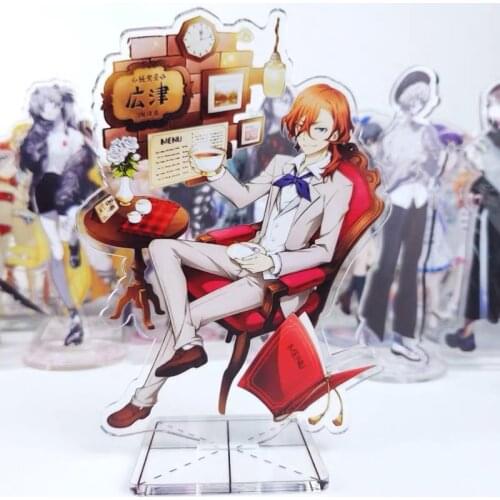 Anime Bungou Stray Dogs Dazai Atsushi Transparent Acrylic Stand Figure Desktop Decoration Collection Model Toy Cosplay Doll