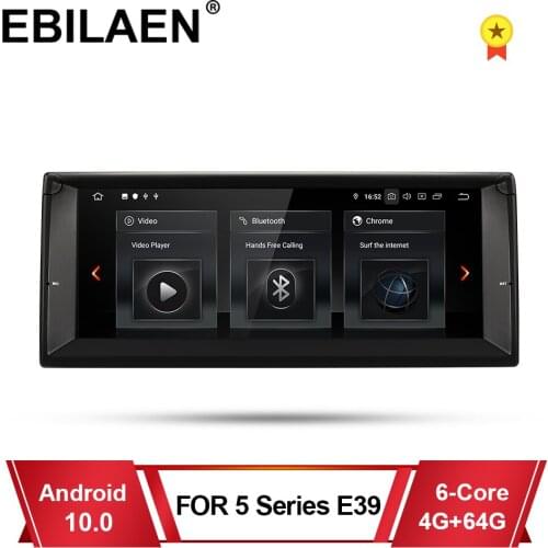 EBILAEN Car Multimedia Player For BMW E39 Android 10.0 Autoradio Navigation GPS 4G RDS WIFI Stereo 10.25' IPS Screen Head Unit