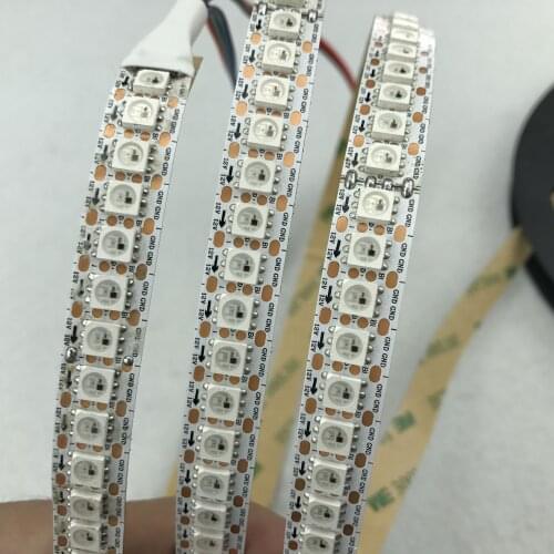 WHITE PCB 144leds/m SK6813HV-09-6P DC12V addressable full color RGB 5050 LED strip;2m/reel;non-waterproof;IP20