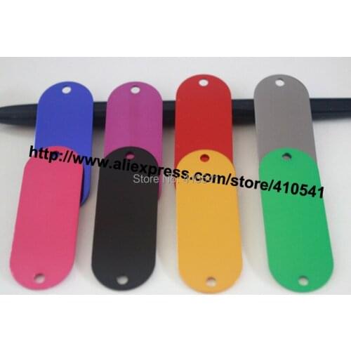 Free shipping pet tags 51*19MM pet tags mix colors pet id tags aluminium alloy dog cat name tags fashion pet pendant