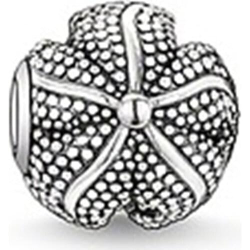 925 Sterling Silver Starfish Beads Fashion Thomas Style Karma Bead Ts Jewelry Gift for Key Necklace Bracelet Chain for Women Men