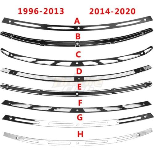 Black/Chrome Motorcycle Windshield Windscreen Trim CNC For Harley Touring Electra Glide Street Glide FLHX FLHTC CVO 1996-2020