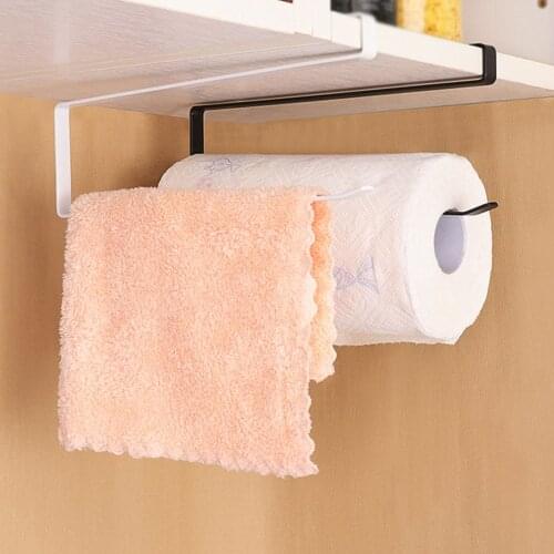 Hot Toilet Paper Holders Kitchen Paper Roll Holder Towel Hanger Rack Bar Cabinet Rag Shelf tissue towel Wc Bathroom accessories