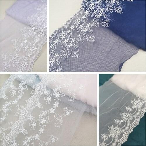 28Yards Pink Purple Navy Blue Lace Trim Fabric Sewing Accessories DIY Clothes Wedding Decorative Skirt Floral Lingerie Headband