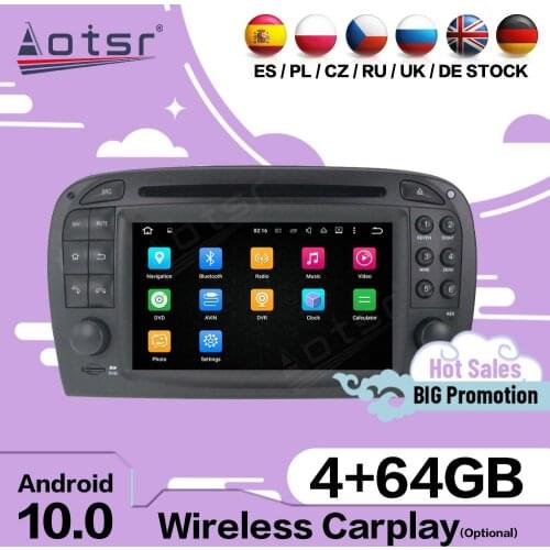 Carplay Auto Multimedia Stereo Android Screen For Mercedes Benz SL R230 2001 2002 2003 2004 GPS Audio Radio Receiver Head Unit