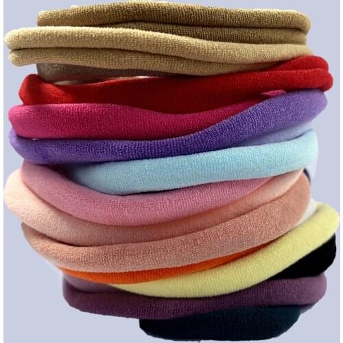 10pcs/lot Nylon Headband For Baby Girl DIY Hair Accessories Elastic Hair Bands Kids Fashion Headwear For Children Baby Turban