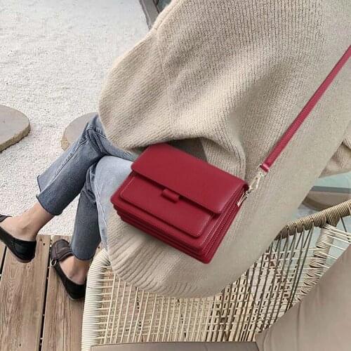 Go up new small bag new fashion leather bag bag bag 100% cross-body bag leisure shoulder bag organ bag trend