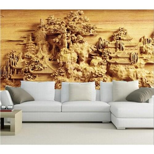 The latest 3D wallpaper,3D Chinese ancient garden wallpaper papel de parede,TV wall living room sofa wall bedroom wallpaper