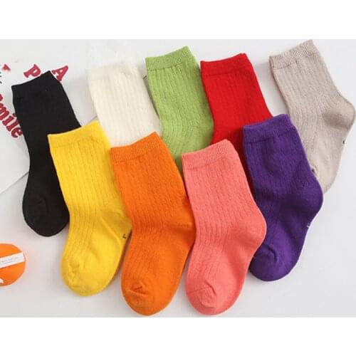 New baby Socks shart Candy Color Pure Boy Girl Baby Socks Bar Ribbon Kids Booties Sneaker Sock