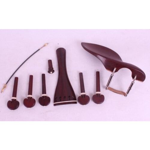 New 4/4 Violin Kit Accessories Rosewood Violin tailpiece peg Chin rest Violin Fittings parts & accessories