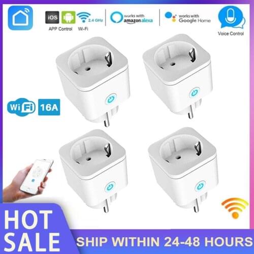 New EU 16A Smart Plug WiFi Socket Timing Function Tuya SmartLife APP Control Works With Alexa Google Assistant Smart Home