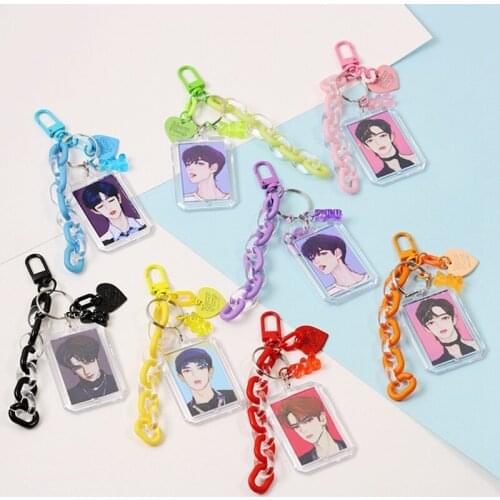 New Cute Korean ID photo Protect Case Keychain Bag Car Keys Keyring Pendant Decor Backpack Case for Airpods Pro Charms Best Gift