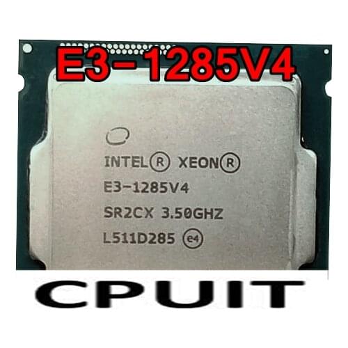 Original Intel Xeon Quad Core cpu E3-1285V4 3.5GHz LGA1150 6M E3 1285V4 E3 1285 V4 95W Desktop CPU free shipping E3-1285 V4