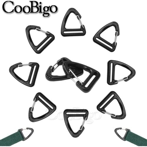 10pcs 25mm Plastic Snap Hook Buckles Climbing Carabiner Hanging Keychain Backpack Strap Webbing Bag Accessories