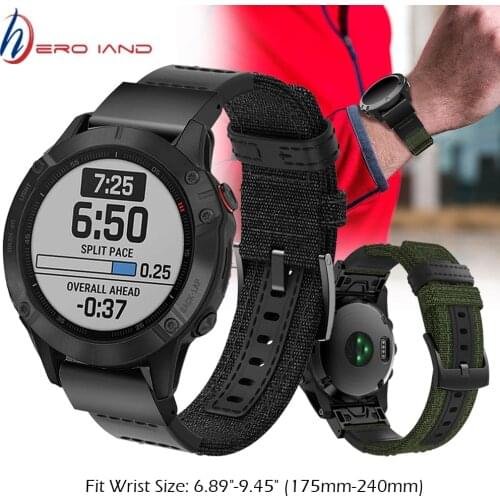 22 26mm Quick fit Band for Garmin Fenix 6X 5X 3 3HR 6 5 Plus Smart Watch Bracelet Strap Nylon Belt for Forerunner 935 945 Strap