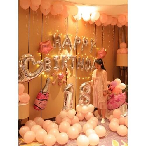 Happy Birthday Balloons Air Letters Gold Foil Kids Toys Wedding Party Birthday Xenon Party Balloons
