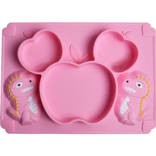 Baby Silicone Dinner Plates Infant Training Complementary Food Bowls Anti-Falling Suction Bowls Tableware