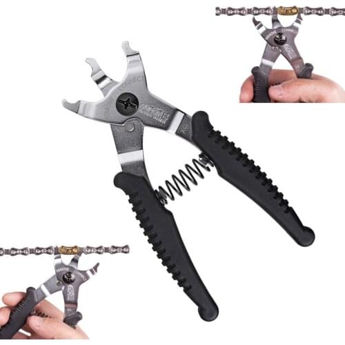 SUPER B TB-3323 Bike Chain Magic Button Clamp Remover Tools Bicycle Chain Repair Tools 2 in 1 Master Link Pliers-Trident