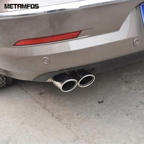 For Volkswagen Tiguan 2009-2012 2013 2014 2015 Tail Exhaust Pipe Muffler Tailpipes End Pipes Silencer Exterior Car Accessories