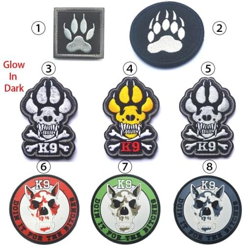 Embroidered/PVC US ARMY K9 DOG Tactical Badge Applique Emblem Embroidery/Rubber Badges Hook & Loop Badge Military Badges