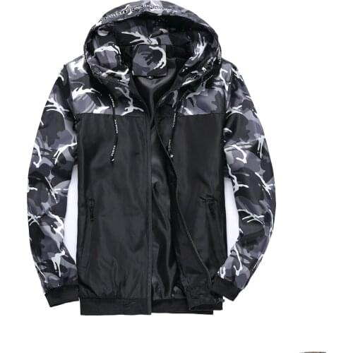 Jacket Men Fashion Print Windbreaker Casual New Zipper Jackets Mountain Hooded Jacket Mens Slim Fit Winter 2020 Water Proof 6XL
